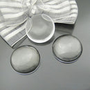 50pcs/lot 12mm Round Flat Back Clear Glass Cabochon High Quality L2K9