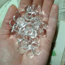 50pcs/lot 12mm Round Flat Back Clear Glass Cabochon High Quality L2K9