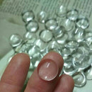 50pcs/lot 12mm Round Flat Back Clear Glass Cabochon High Quality L2K9