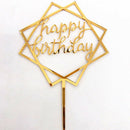 Home Cake Wedding Birthday Cake Topper Card Birthday cake Acrylic sign Cake J2I9