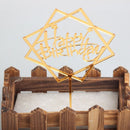 Home Cake Wedding Birthday Cake Topper Card Birthday cake Acrylic sign Cake J2I9