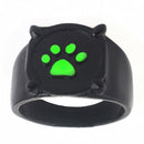 Rings Cartoon Green Cat Dog Claw Foot Ring T7A9