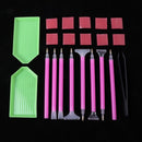 21Pcs Diamond Painting Cross Stitch Tool Kit Tray Sticky Pen Tweezers DIY C D5L7