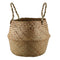 Seagrass Wickerwork Basket Rattan Foldable Hanging Flower Pot Planter Woven