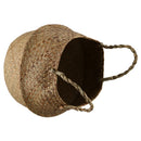 Seagrass Wickerwork Basket Rattan Foldable Hanging Flower Pot Planter Woven