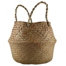 Seagrass Wickerwork Basket Rattan Foldable Hanging Flower Pot Planter Woven
