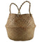 Seagrass Wickerwork Basket Rattan Foldable Hanging Flower Pot Planter Woven