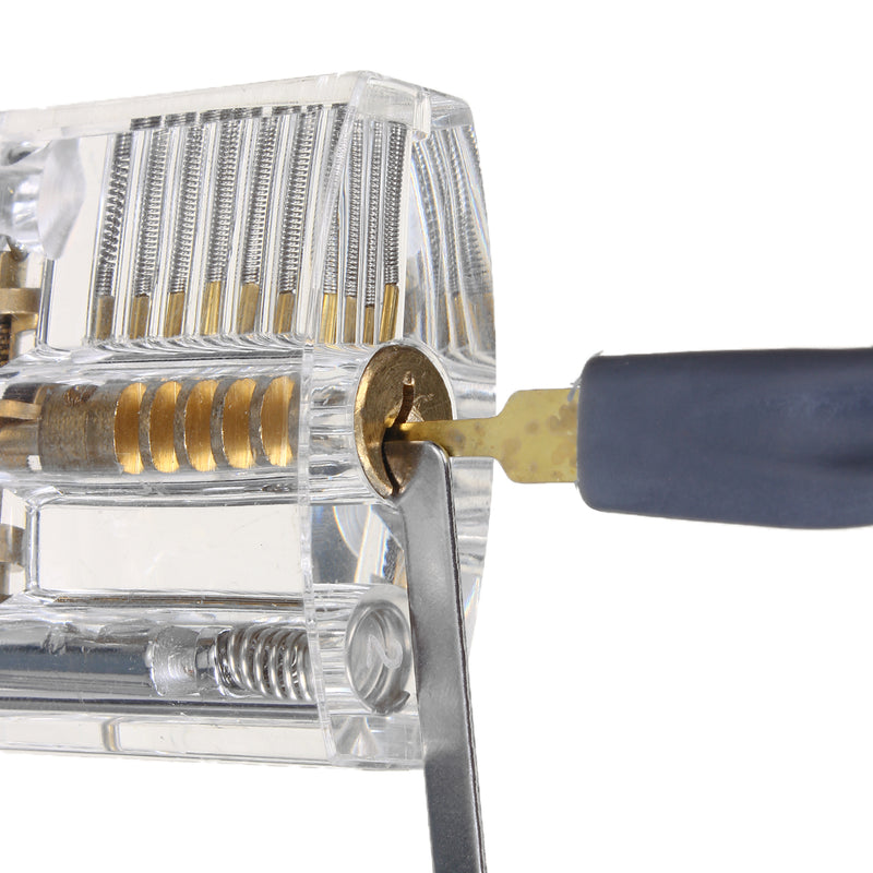 26PCS Locksmith Tools Practice Transparent Lock Kit With Broken Key Extractor Wrench Tool Removing Hooks Hardware Lock Picks