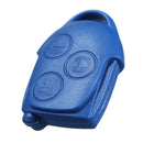 3 Button Blue Remote Key Fob Case with battery For Ford Transit MK7