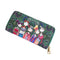 Women Wallet Zipper Leather Bag Crative Character Printed Wallets Long Clut E9N5