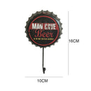 New Retro Creative Beer Cover Hook "MAN GAVE Beer" Character Personality Ho M2N8