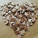 200pcs Rustic Wooden Love Heart Wedding Table Scatter Decoration Crafts Chi