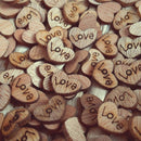 200pcs Rustic Wooden Love Heart Wedding Table Scatter Decoration Crafts Chi