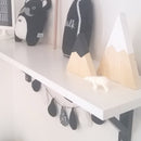 Nordic Top Woodland Wood Mountain Decorative Handmade Kids Bookends Home De X4E1