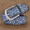 woman belts Star geometric rivet pin buckle PU belt for women fashion top q X3J8