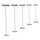 450 Pieces Steel T-Pins Nickel Plated 1 Inch, 1-1/4 Inch, 1-1/2 Inch, 1-3/4