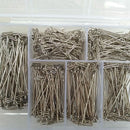 450 Pieces Steel T-Pins Nickel Plated 1 Inch, 1-1/4 Inch, 1-1/2 Inch, 1-3/4