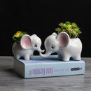 Animals Shape Ceramic Flower Pot Elephant Succulent Planter Cactus Succulen L3F7