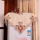 Europe Style Wedding Tablecloth Embroidered Floral Lace Edge Dustproof Cove X3A4