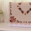 Europe Style Wedding Tablecloth Embroidered Floral Lace Edge Dustproof Cove X3A4