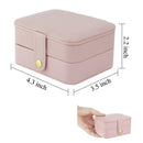 Small Travel Accessories Case Jewelry Storage Casket PU Leather Ring Earrin V1I8