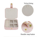 Small Travel Accessories Case Jewelry Storage Casket PU Leather Ring Earrin V1I8