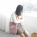 Women Shopping Bags Ladies Corduroy+Cotton One Shoulder Bags Girls School B