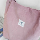 Women Shopping Bags Ladies Corduroy+Cotton One Shoulder Bags Girls School B