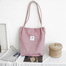 Women Shopping Bags Ladies Corduroy+Cotton One Shoulder Bags Girls School B