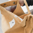 Women Shopping Bags Ladies Corduroy+Cotton One Shoulder Bags Girls School B G3M4