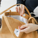 Women Shopping Bags Ladies Corduroy+Cotton One Shoulder Bags Girls School B G3M4