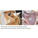 Women Shopping Bags Ladies Corduroy+Cotton One Shoulder Bags Girls School B G3M4