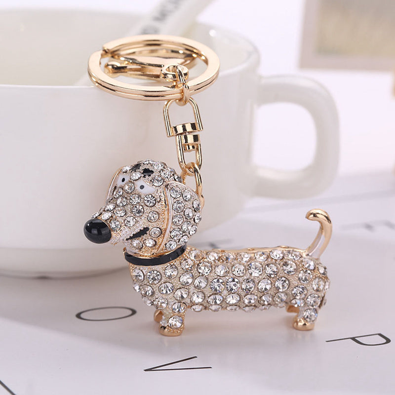 Fashion Dog Dachshund Keychain Bag Charm Pendant Keys Holder Keyring Jewelr N3U6