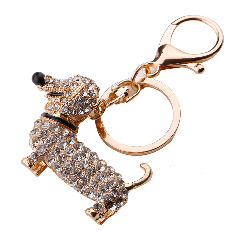 Fashion Dog Dachshund Keychain Bag Charm Pendant Keys Holder Keyring Jewelr N3U6