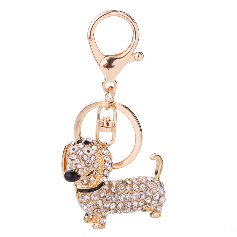 Fashion Dog Dachshund Keychain Bag Charm Pendant Keys Holder Keyring Jewelr N3U6