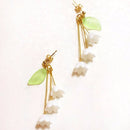 beautiful lily of the valley flower dangle drop earrings  L8C9