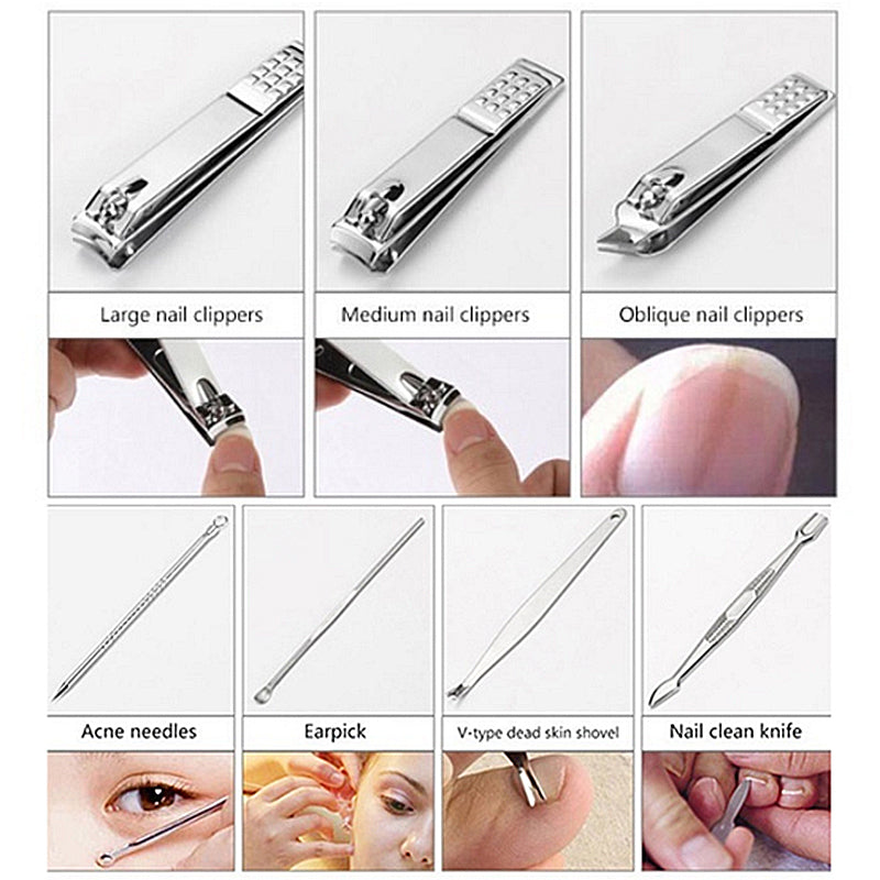 15 in 1 Manicure set Professional nail clipper Finger Plier Nails art Beaut C7W8