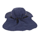 Outdoor Fishing Hiking Boonie Snap Hat Brim Ear Neck Cover Sun Flap Cap Blu X9A2