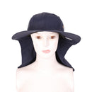 Outdoor Fishing Hiking Boonie Snap Hat Brim Ear Neck Cover Sun Flap Cap Blu X9A2