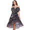 Women's New Fashion Boho Style Dress Off Shoulder Beach Summer Dresses Flor C8W7