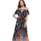 Women's New Fashion Boho Style Dress Off Shoulder Beach Summer Dresses Flor C8W7