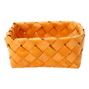 Creative Hand Knit Rectangular Fruit Basket Bread Basket Wood Basket Picnic A5E2