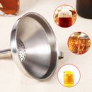 Stainless Steel Kitchen Funnel with Detachable Filter for Transporting Liqu V1Y5