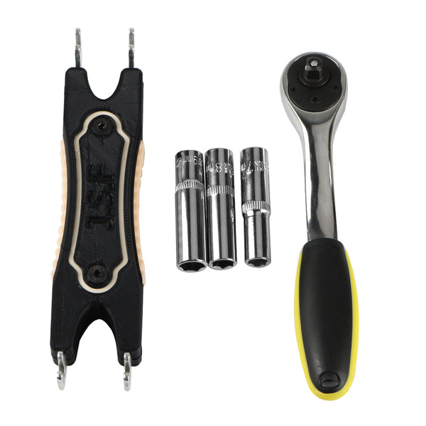 3pcs 7/8/9mm Hexagonal Sleeve + 1pcs Wrench + 1pcs Dual-purpose Nozzle Extruder Remove Disassembly Tool  for 3D Printer