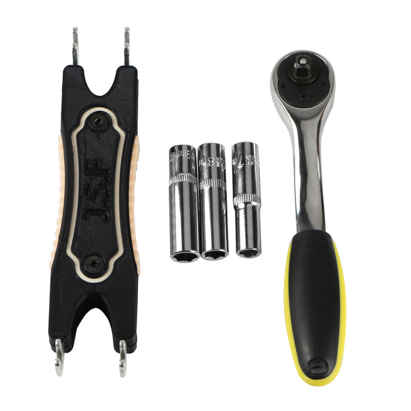 3pcs 7/8/9mm Hexagonal Sleeve + 1pcs Wrench + 1pcs Dual-purpose Nozzle Extruder Remove Disassembly Tool  for 3D Printer