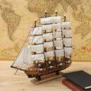 50cm Handmade Wooden Sailing Boats Model Assembly Nautical Ship Schooner Boat Decorations Gift