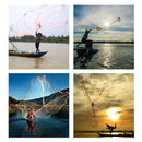 ZANLURE 2.4M Fishing Net Nylon Monofilament Mesh Gill Easy Throw Casting Fishing Tool Fishing Net