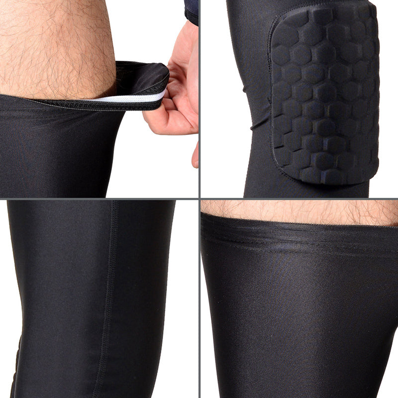 new Upgrated Honeycomb Pad Crashproof Basketball Leg Long Sleeve Protector  R3E3