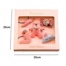 Pink 1 set of 5pcs fabric cartoon bear cloud yarn love children hair clip c T5D4