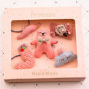 Pink 1 set of 5pcs fabric cartoon bear cloud yarn love children hair clip c T5D4